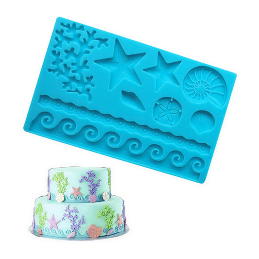 Sea Life - Silicone Mould - Fondant Gumpaste Mold