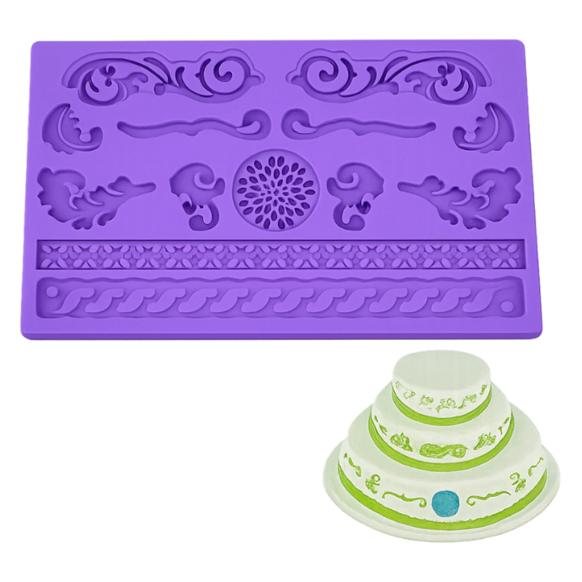 Lace Brooch Border Designs - Silicone Mould