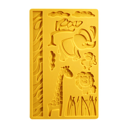 Jungle Animals Fondant And Gum Paste Mold - Silicone Mold