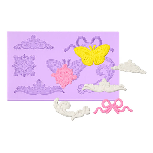 Lacey Butterfly Silicone Fondant Gumpaste Mould