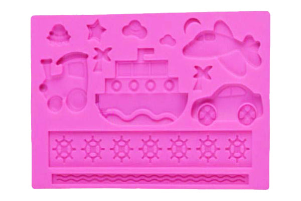 Transport - Car, Plane,train, Boat Silicone Mould - Iconic Cake Art
