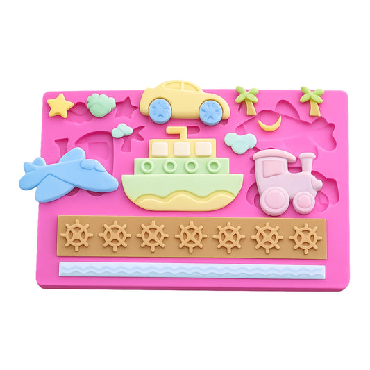 Transport - Car Plane Train Boat Silicone Mold