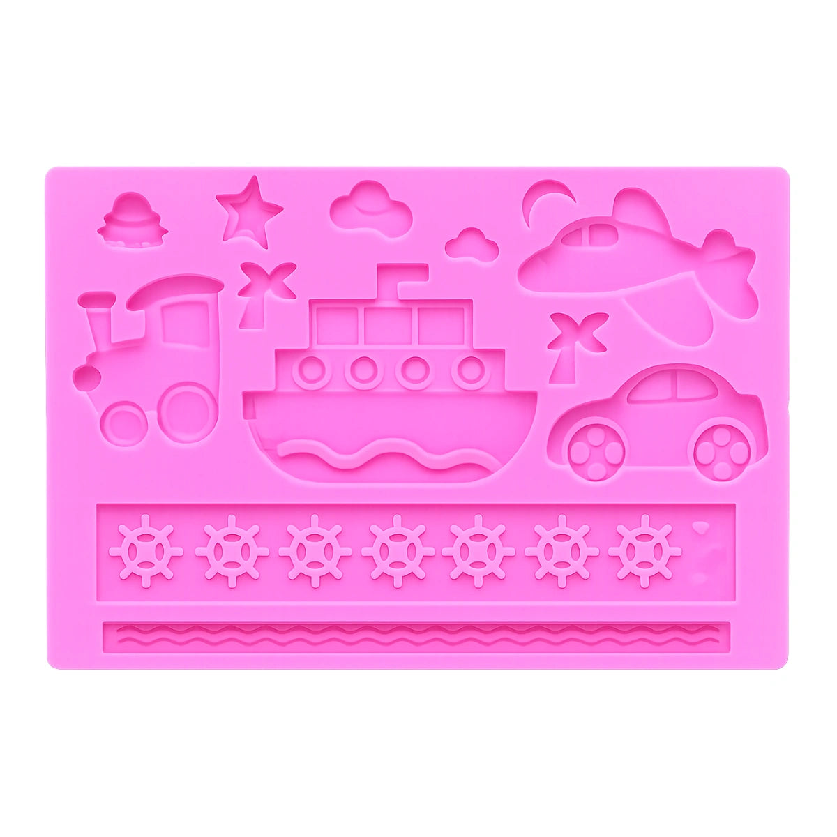 Transport - Car Plane Train Boat Silicone Mold