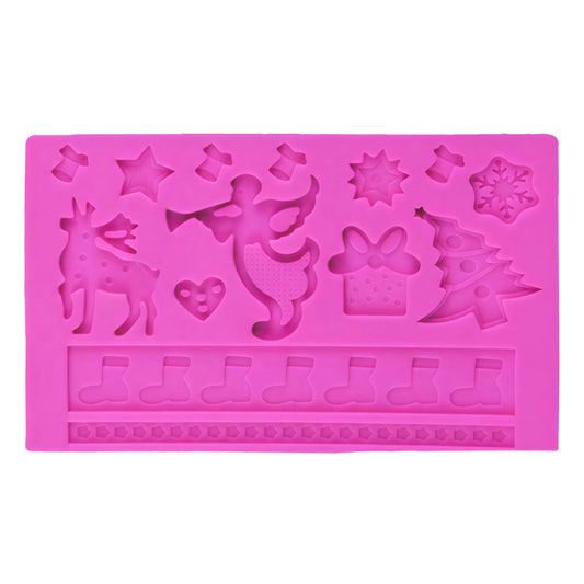 Christmas Themes Impression Mat Silicone Mould