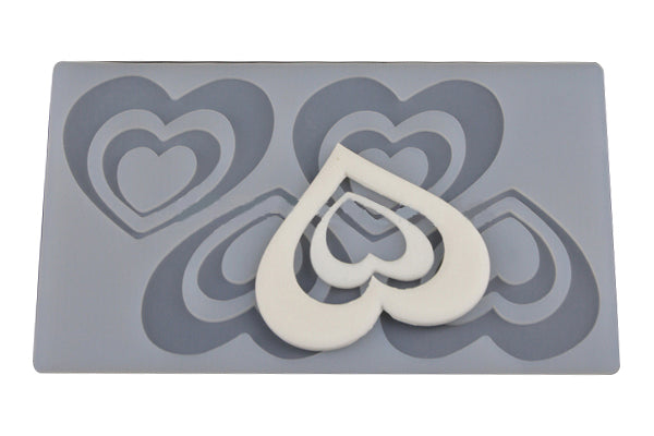 Heart Chip Mould Fondant and Chocolate Shard - Iconic Cake Art