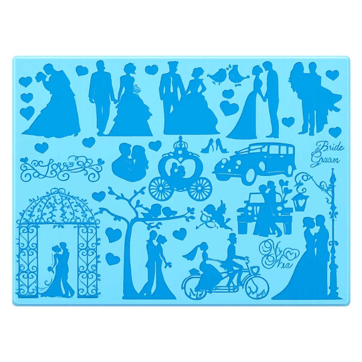 Wedding Silhouette 1 Cake Lace Silicone Mat Single
