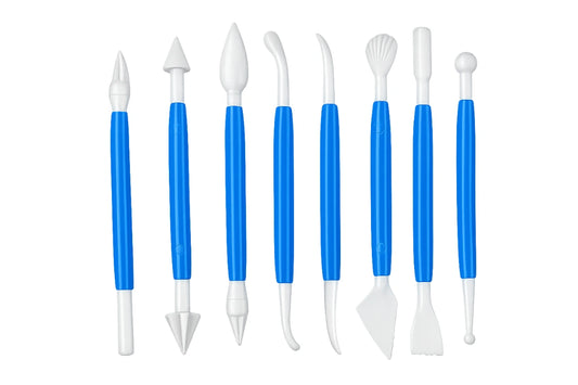 Blue Modelling Tools Fondant - Gum Paste Tool Set (8 Pack) - Iconic Cake Art