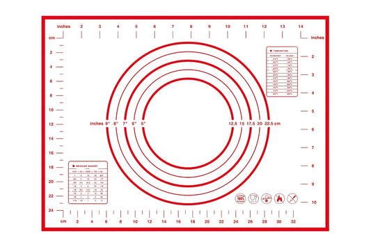 White Silicone Baking Mat - includes Measurements - 30cm x 40cm