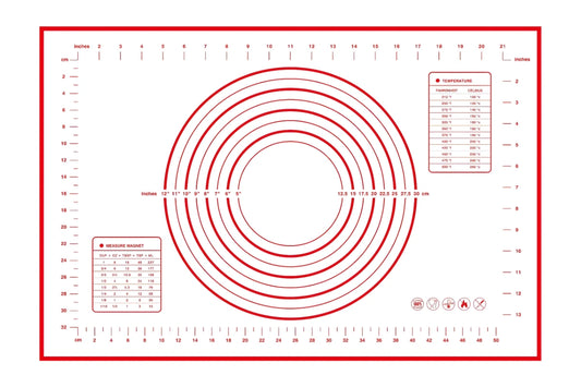 White Silicone Baking Mat - includes Measurements - 40cm x 60cm