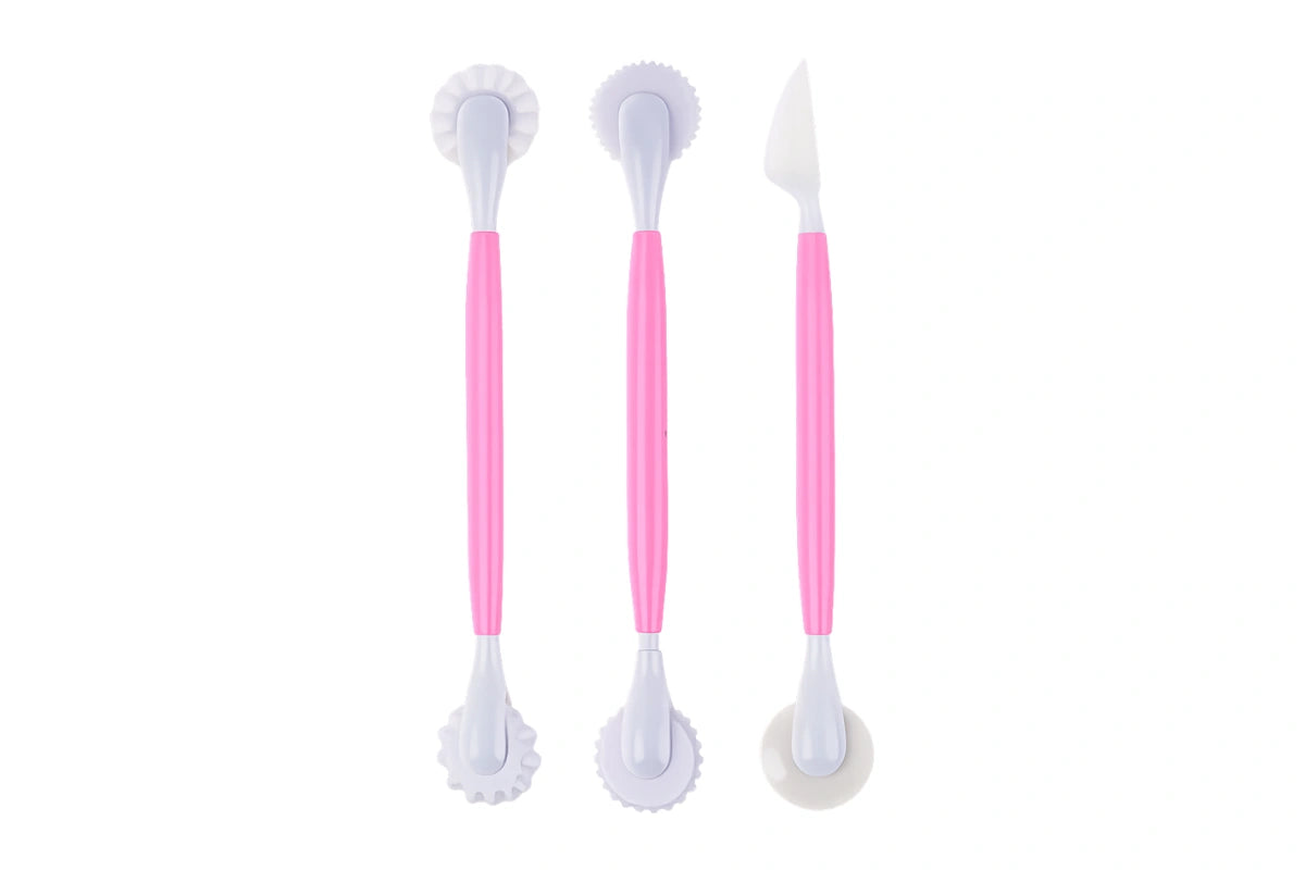 Pink Modelling Tools Fondant - Gum Paste Tool Set (3 Pack) - Iconic Cake Art