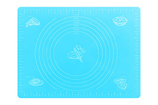 30cm x 40cm Blue Flexible Non Slip Silicone Rolling Mat - Iconic Cake Art