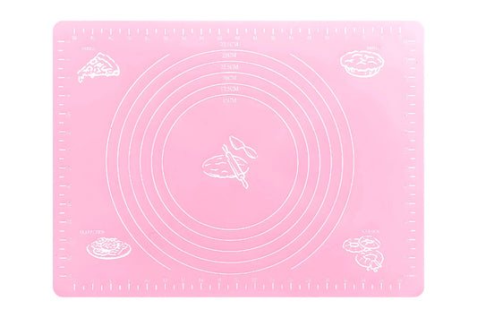 30cm x 40cm Pink Flexible Non Slip Silicone Rolling Mat - Iconic Cake Art