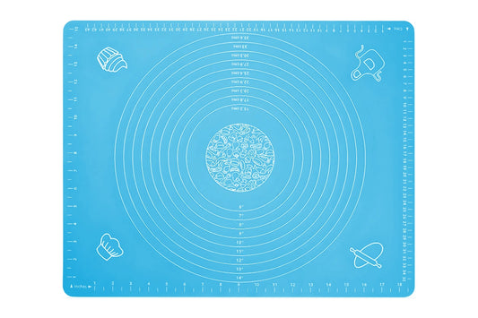 BLUE COLOUR SILICONE ROLLING MAT - 50cm x 40cm