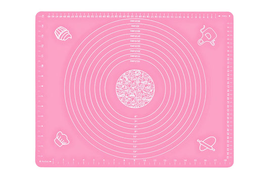 PINK COLOUR SILICONE ROLLING MAT - 50cm x 40cm