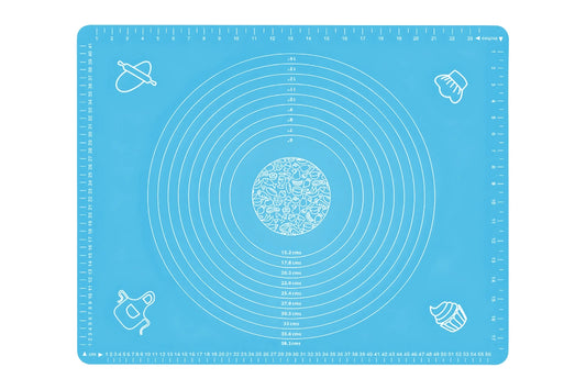 BLUE COLOUR SILICONE ROLLING MAT - 45cm x 60cm