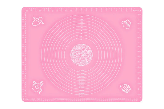PINK COLOUR SILICONE ROLLING MAT - 45cm x 65cm
