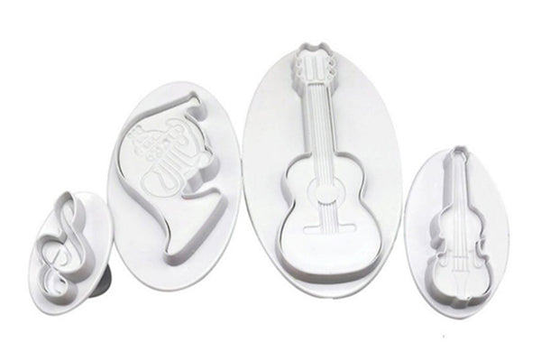 Musical Instruments Plunger Cutters (4 Pack) - Iconic Cake Art