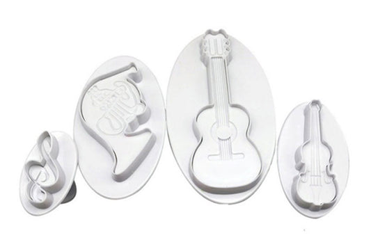 Musical Instruments Plunger Cutters (4 Pack) - Iconic Cake Art
