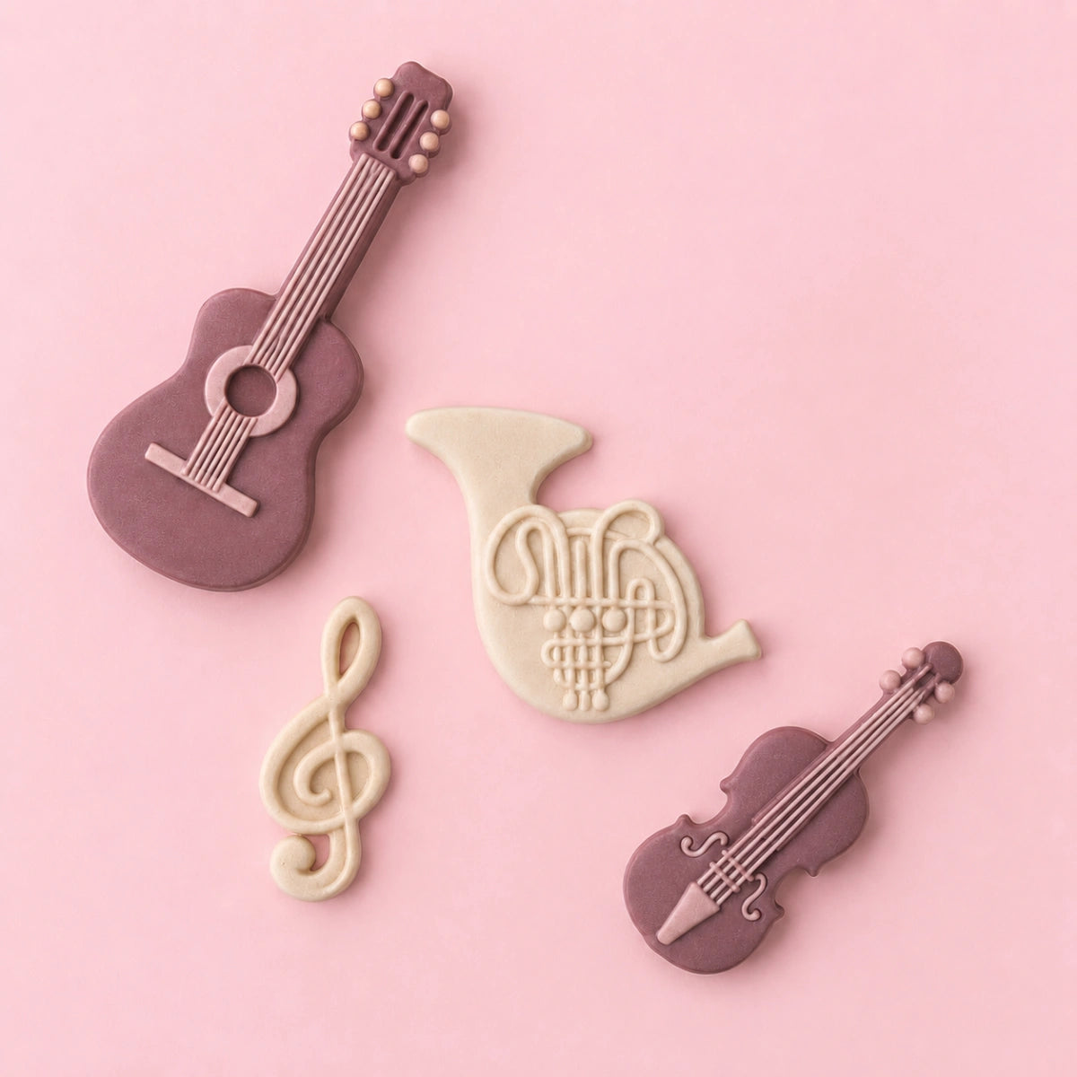 Musical Instruments Plunger Cutters (4 Pack) - Iconic Cake Art