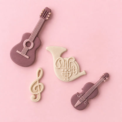 Musical Instruments Plunger Cutters (4 Pack) - Iconic Cake Art