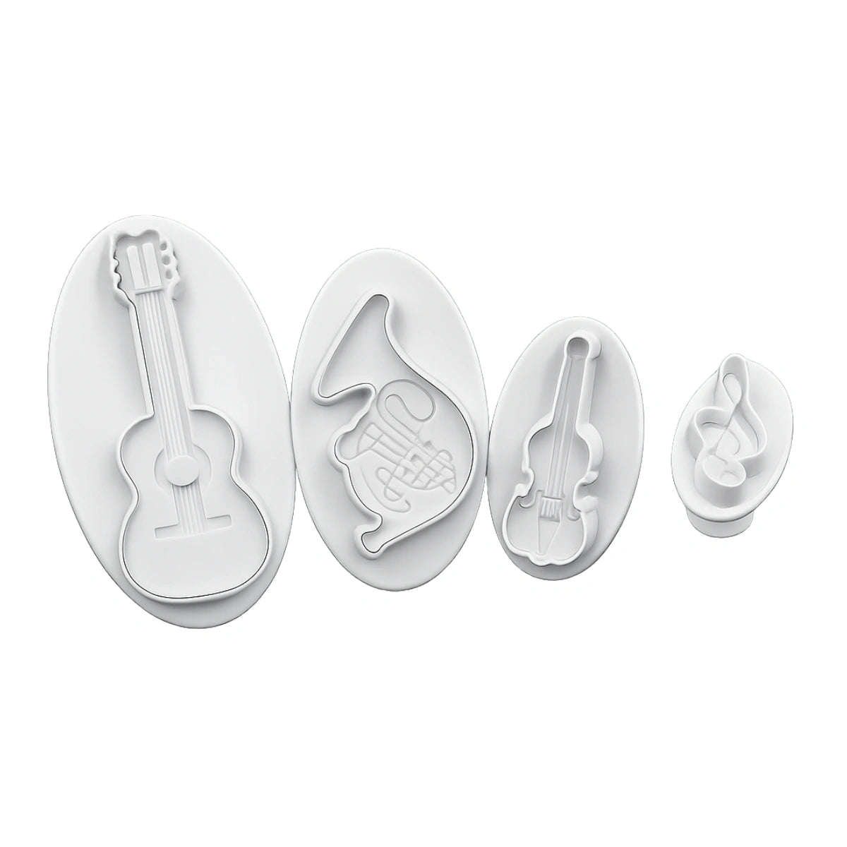 Musical Instruments Plunger Cutters (4 Pack) - Iconic Cake Art