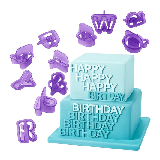 Alphabet Plunger Cutter Set (40 Pack) - Iconic Cake Art