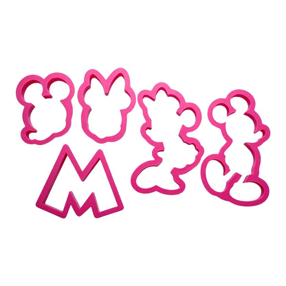 Mickey and Minnie Mouse Cookie Cutter (5 Pack) - Iconic Cake Art