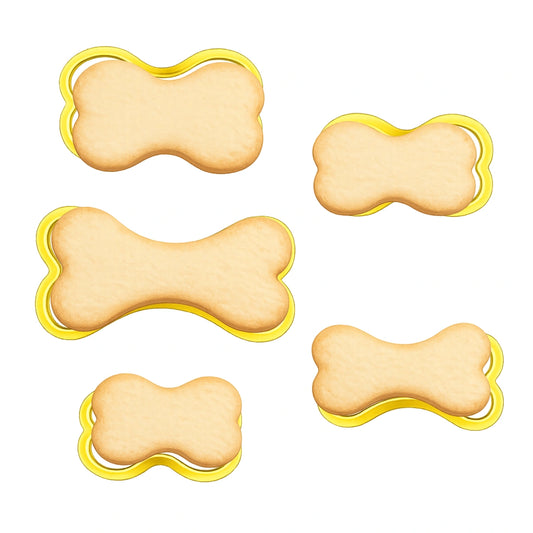 Dog Bone Cookie Cutter (5 Pack) - Iconic Cake Art