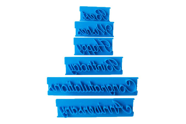 Messages Impression Word Scrolls (6 Pack) - Iconic Cake Art