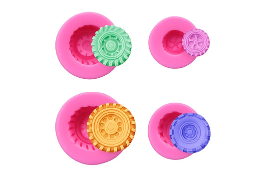 Tyre Wheel Silicone Mould (4 Pack) - Iconic Cake Art
