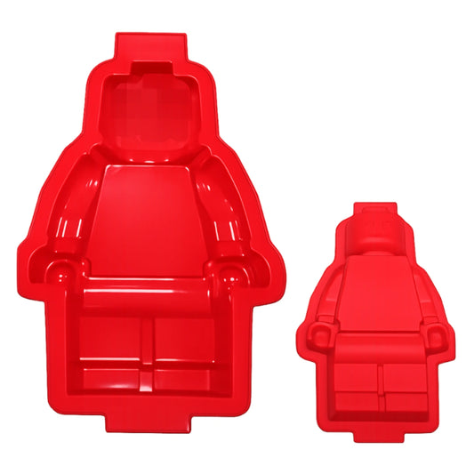 Lego Man Minifigure Robot Mould / Building Blocks Silicone Mold - Red Colour