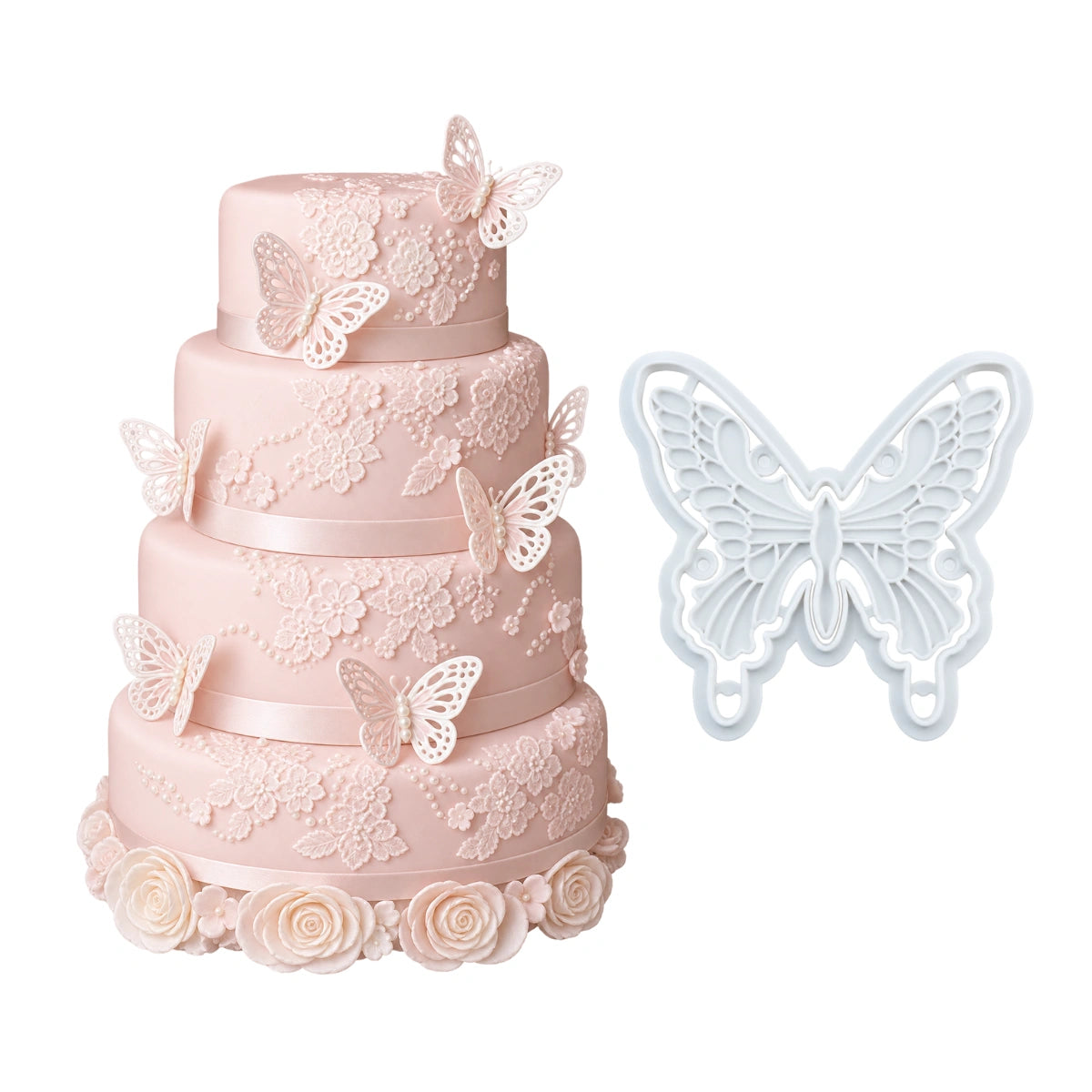 Large Precision Butterfly Cutter 140mm x 130mm - Iconic Cake Art