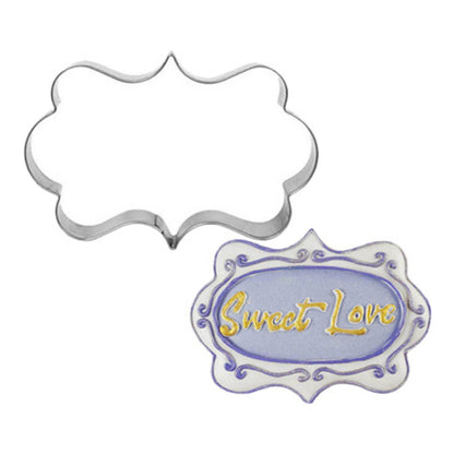 Rectangle Oval Square Plaque Cookie Cutters Set - Gateau Art