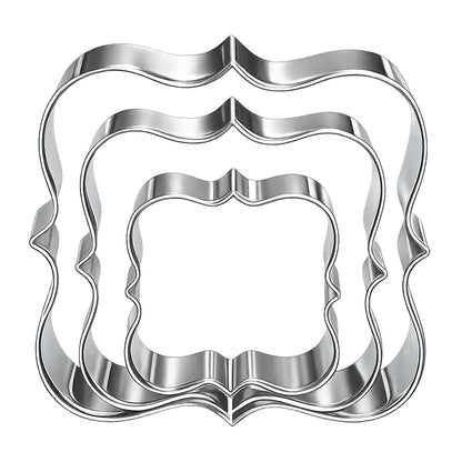 Square Plaque Cutter Set - Cookie Cutters - (3 Pack) - Iconic Cake Art
