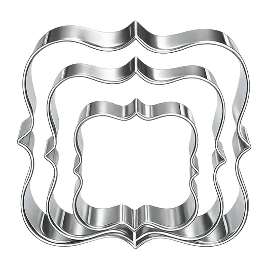 Square Plaque Cutter Set - Cookie Cutters - (3 Pack) - Iconic Cake Art