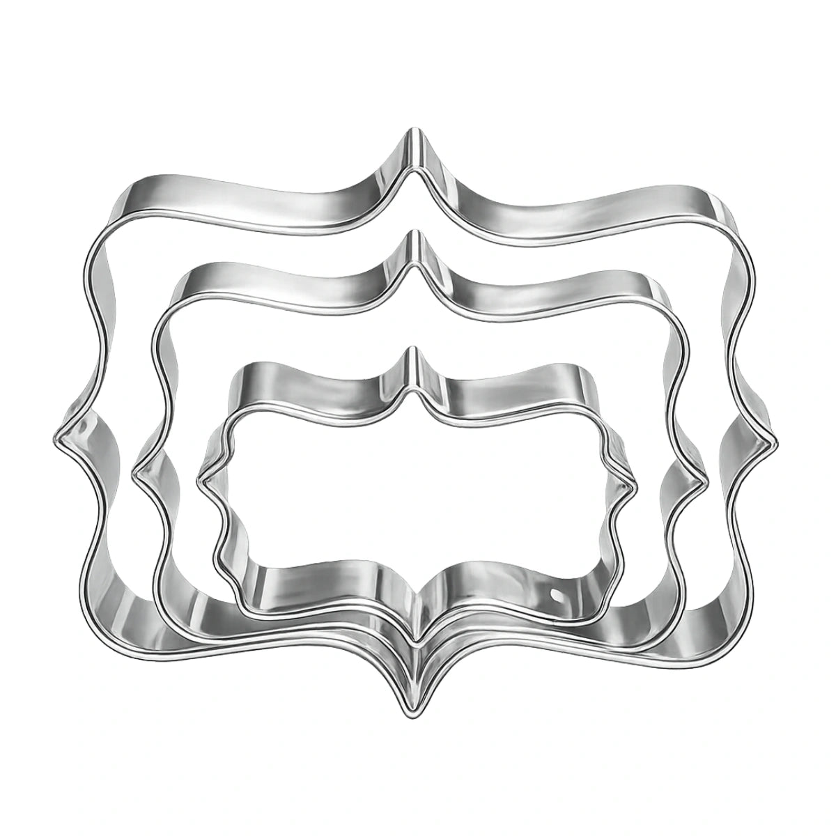 Rectangle Plaque Cutter Set - Cookie Cutters - (3 Pack) - Iconic Cake Art