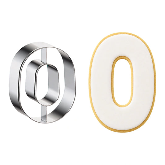 Number 0 Cookie Cutter 3 Inch High - Iconic Cake Art