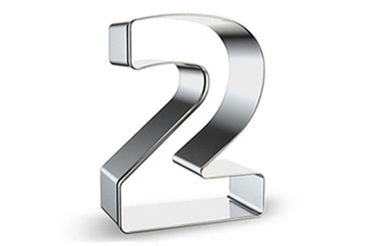 Number 2 Cookie Cutter 3 Inch High - Iconic Cake Art