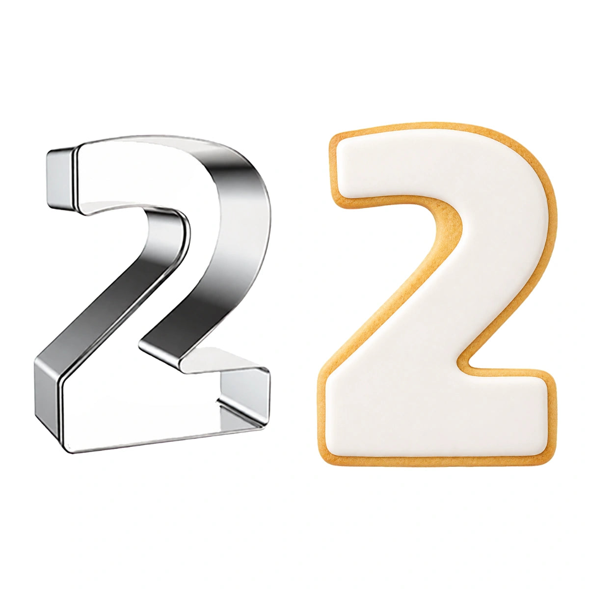 Number 2 Cookie Cutter 3 Inch High - Iconic Cake Art