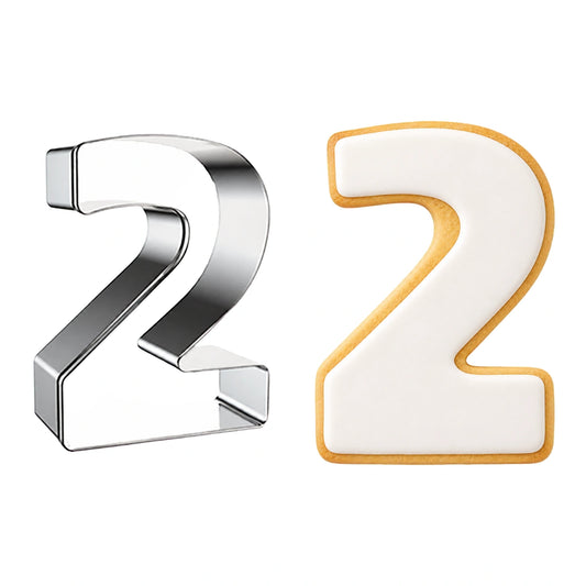 Number 2 Cookie Cutter 3 Inch High - Iconic Cake Art