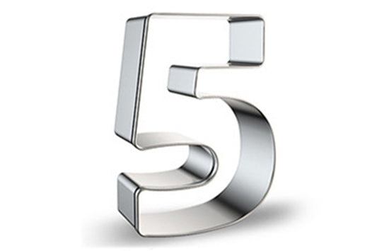 Number 5 Cookie Cutter 3 Inch High - Iconic Cake Art