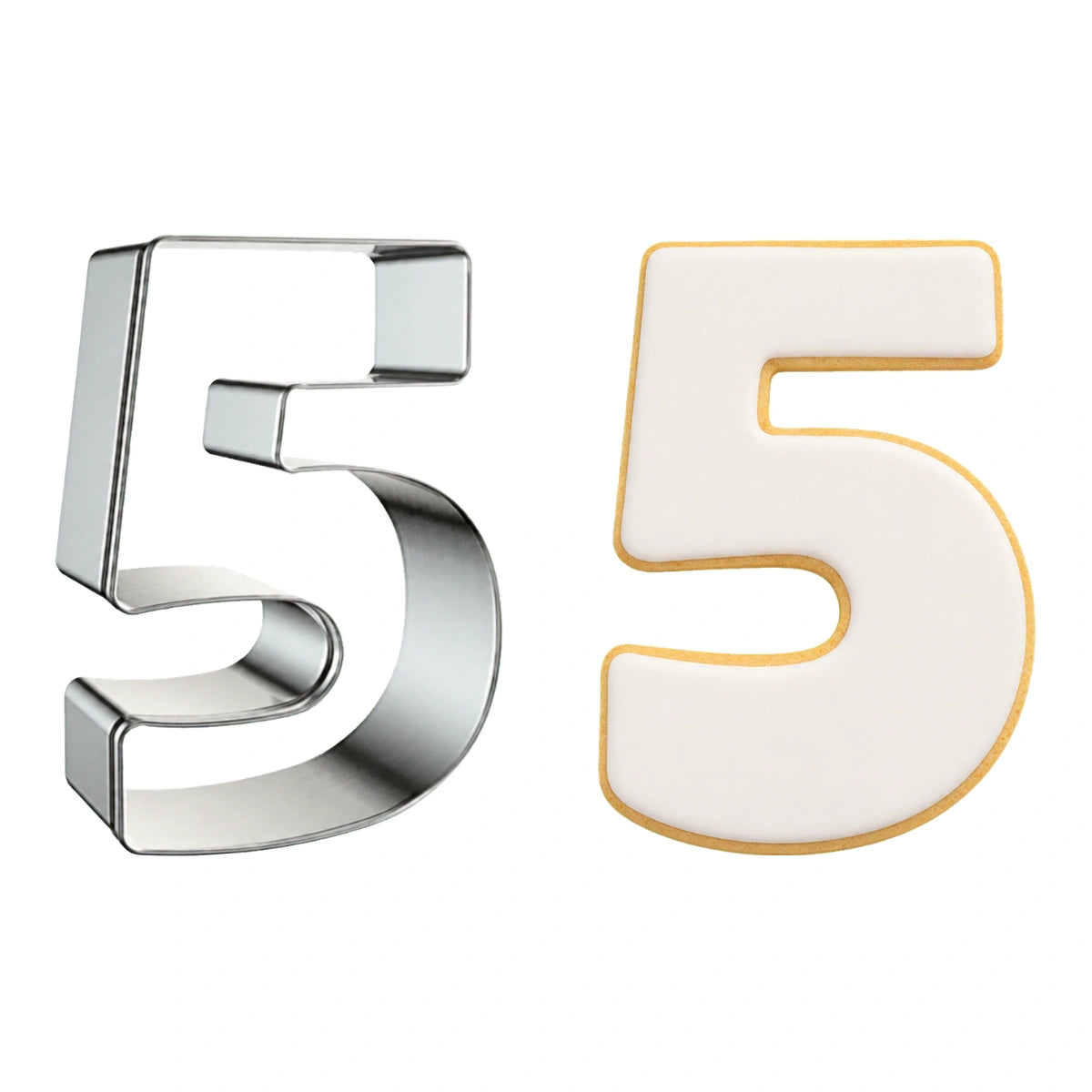 Number 5 Cookie Cutter 3 Inch High - Iconic Cake Art