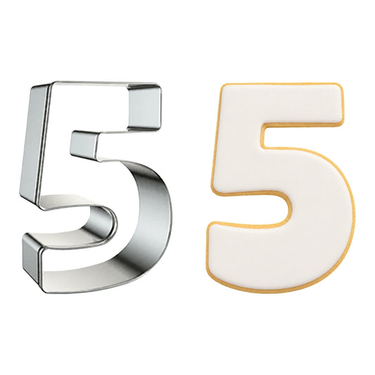 Number 5 Cookie Cutter 3 Inch High - Iconic Cake Art