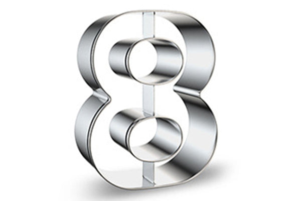 Number 8 Cookie Cutter 3 Inch High - Iconic Cake Art