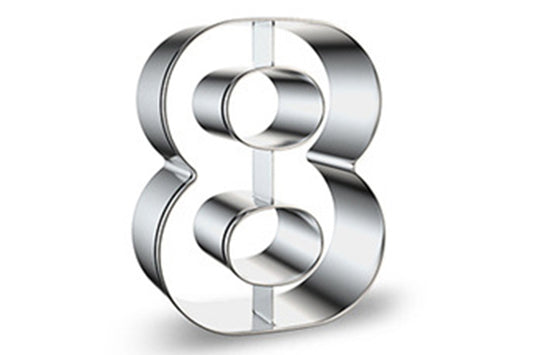 Number 8 Cookie Cutter 3 Inch High - Iconic Cake Art