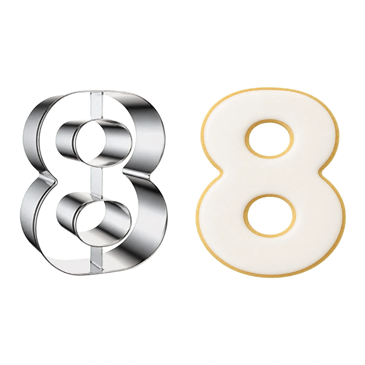Number 8 Cookie Cutter 3 Inch High - Iconic Cake Art