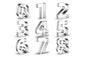 High Number Cutter Set - Full 3 Inch (9 Pack) - Iconic Cake Art