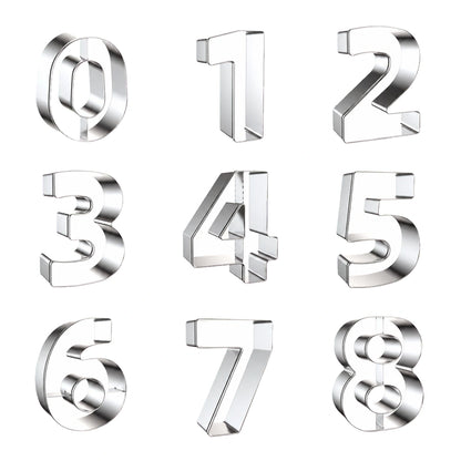 High Number Cutter Set - Full 3 Inch (9 Pack) - Iconic Cake Art