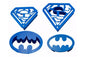 Batman Superman Cookie Cutter Set (4 Pack) - Iconic Cake Art