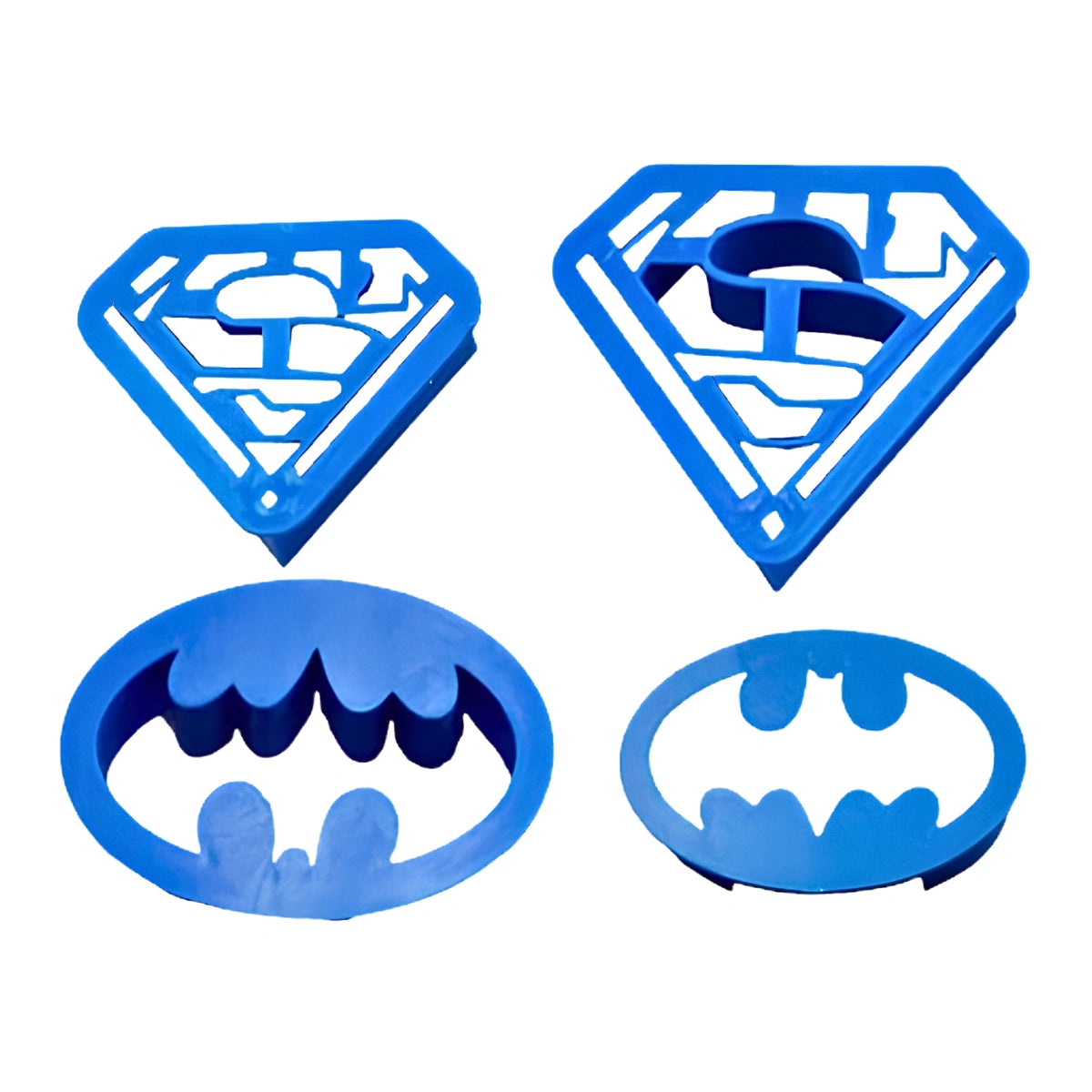 Batman Superman Cookie Cutter Set (4 Pack) - Iconic Cake Art